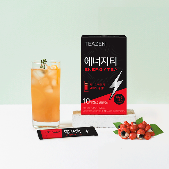 TEAZEN Energy Tea 10 Sticks en stock sur Ma Petite Corée