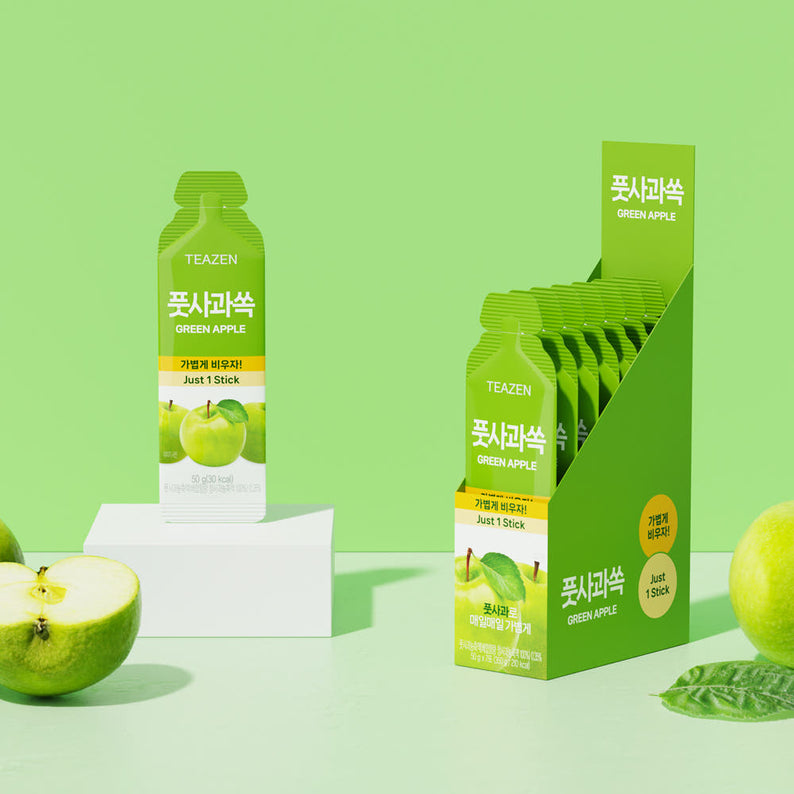 TEAZEN Just 1 Stick- Green Apple 7 Sticks