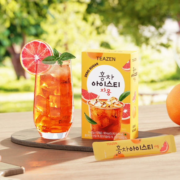 TEAZEN Zero Sugar Black Tea Iced Grapefruit 10 P