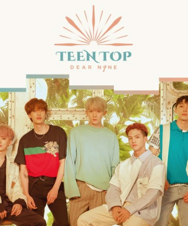 TEEN TOP - 9th Album [DEAR.N9NE] JOURNEY VER. - Album Kpop, groupe sur jaquette colorée avec logo DEAR N9NE