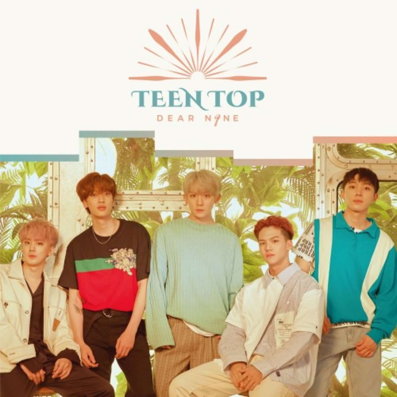 TEEN TOP - 9th Album [DEAR.N9NE] JOURNEY VER. - Album Kpop, groupe sur jaquette colorée avec logo DEAR N9NE