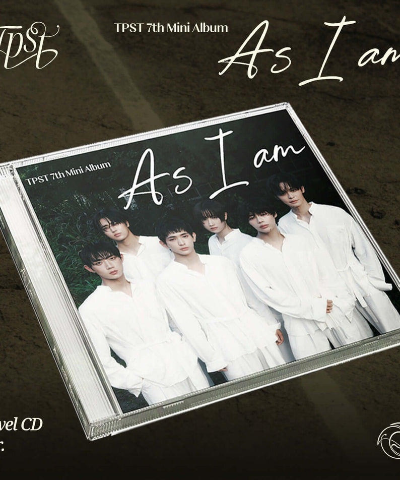 TEMPEST - [As I am] (Jewel Ver.) - Album Kpop : coffret Jewel CD TPSP 7th Mini Album, visuel noir avec photos des membres.