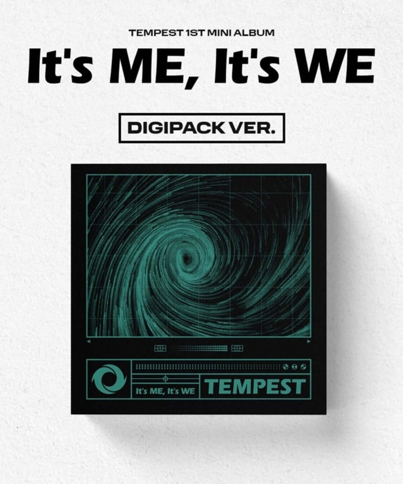 TEMPEST - [It’s ME, It's WE] Compact ver. - Album Kpop, visuel mini-album DIGIPACK ver. fond spirale bleue