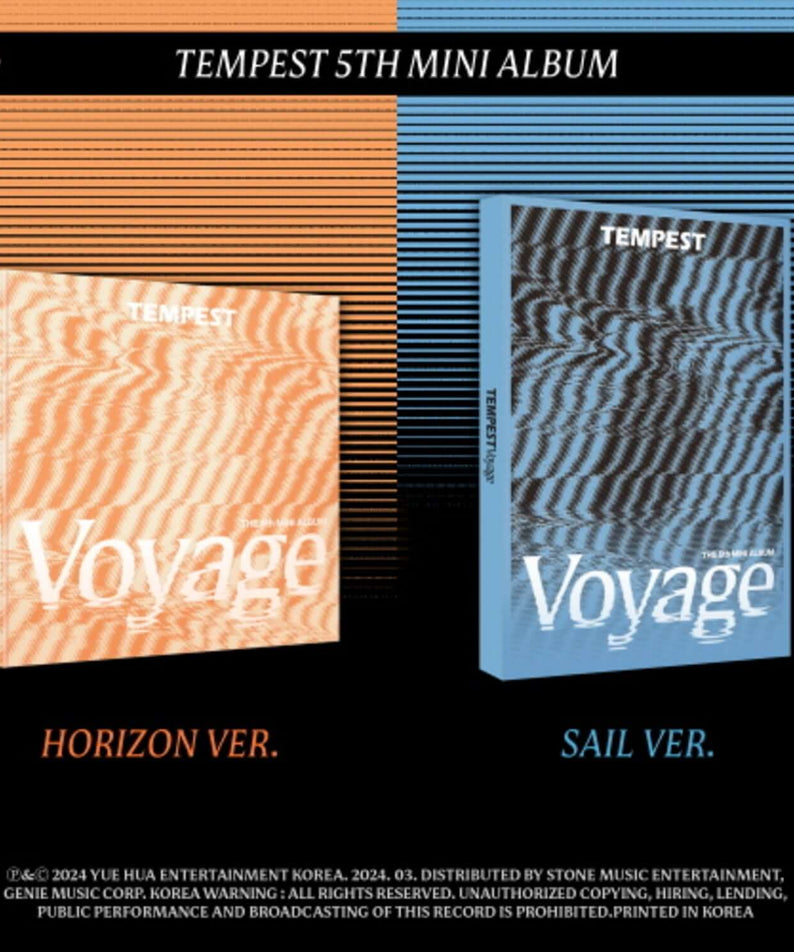 TEMPEST - [TEMPEST Voyage] (Random 1 of 2) - Album Kpop, mini-albums Voyage orange et bleu, horizon/sail ver.