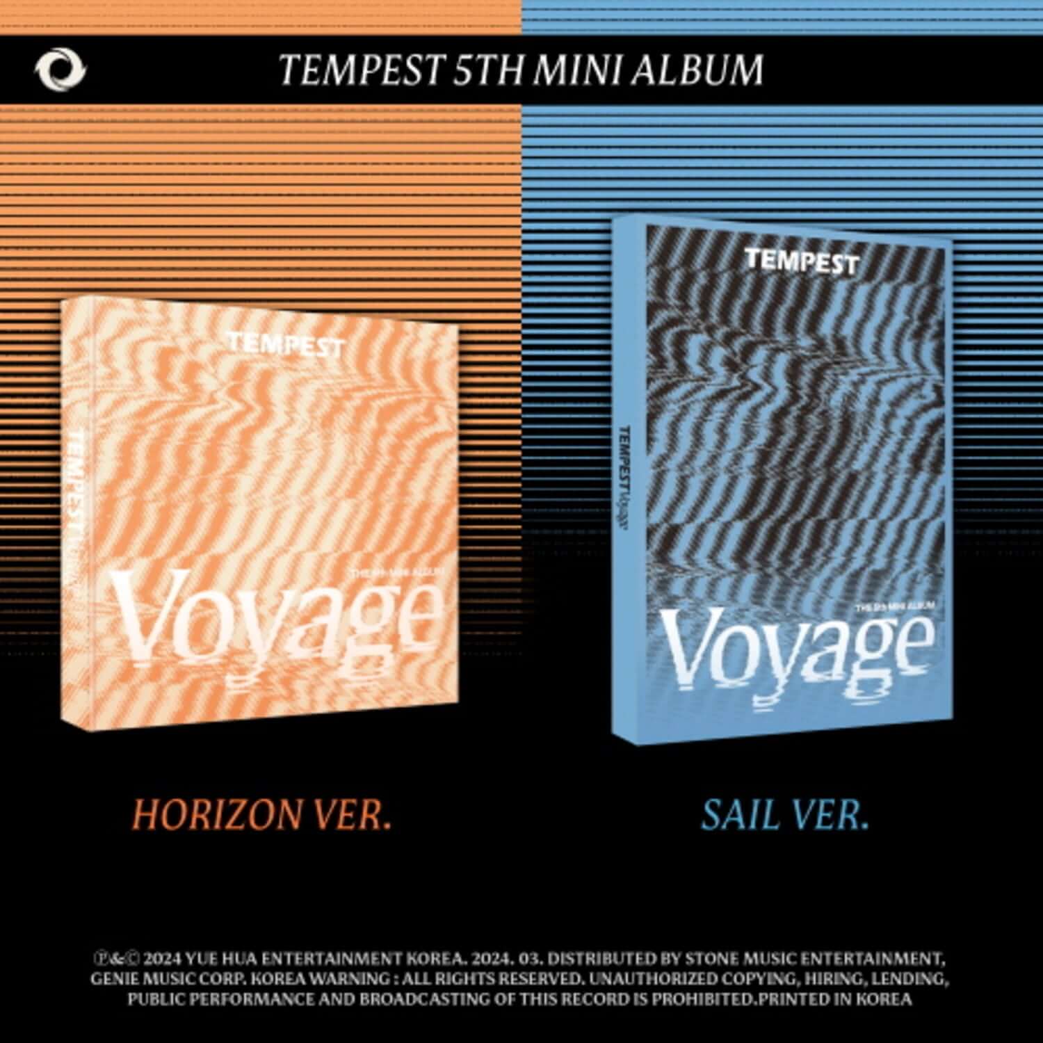 TEMPEST - [TEMPEST Voyage] (Random 1 of 2) - Album Kpop, mini-albums Voyage orange et bleu, horizon/sail ver.