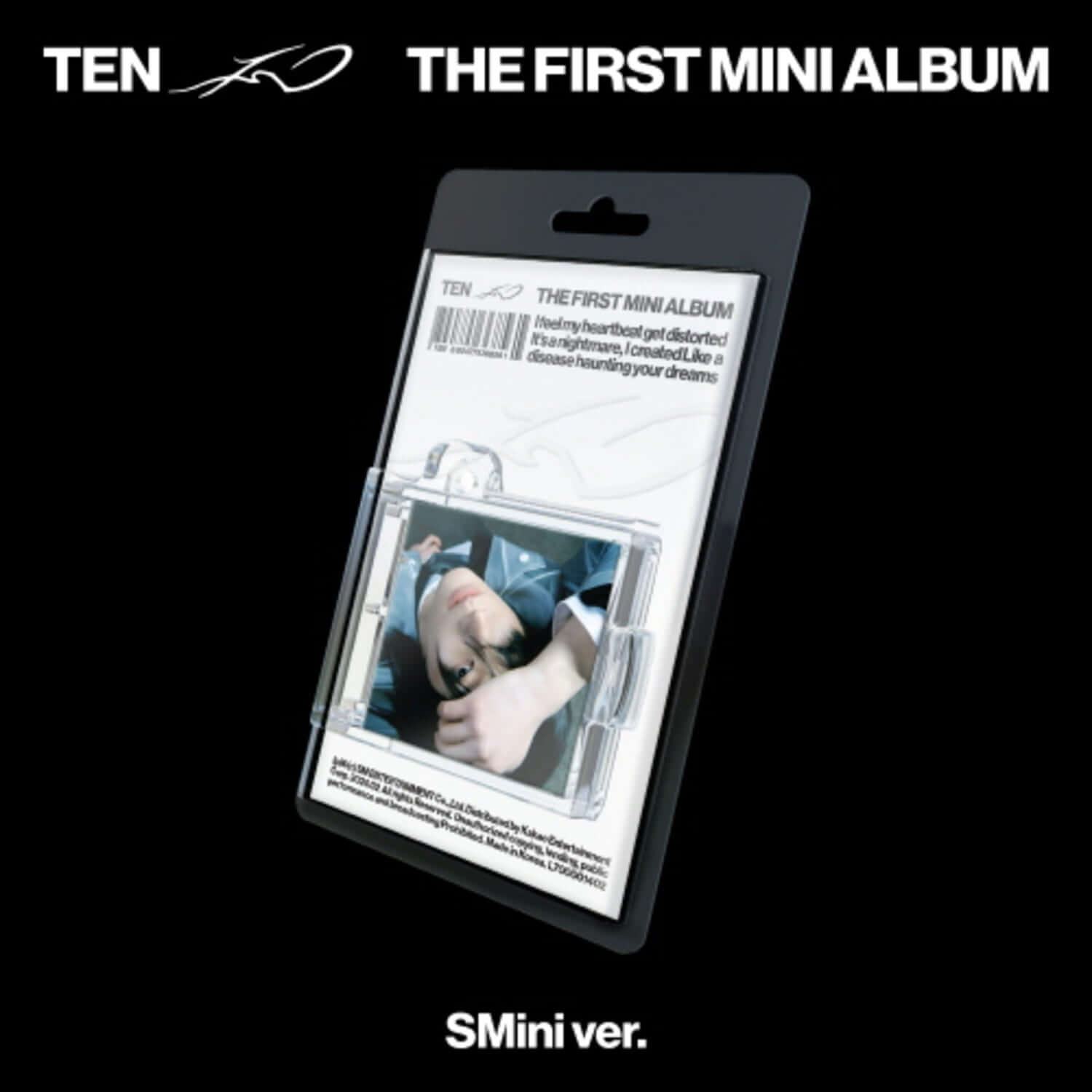 TEN - 1st Album [TEN] (SMini Ver.)(Smart Album) - Album Kpop, visuel blister noir avec livret photo, pack “SMini ver.”