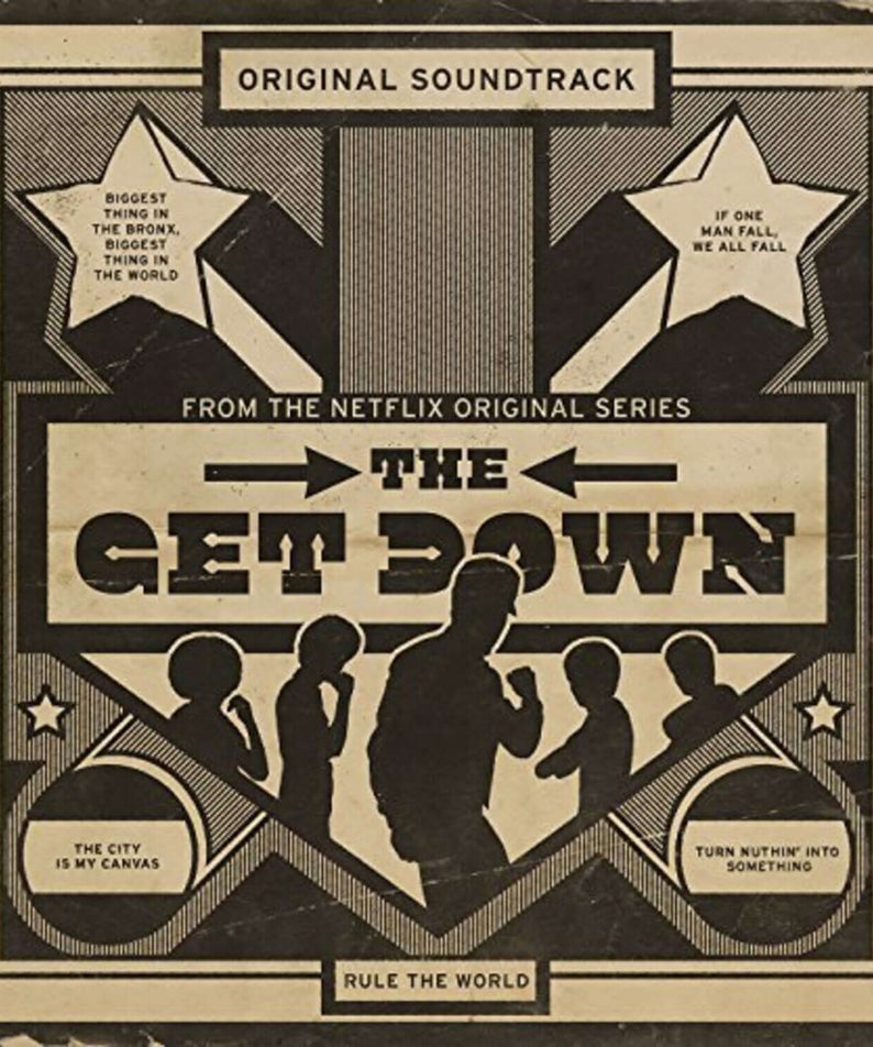 THE GET DOWN - O.S.T. (TO THE NETFLIX ORIGINAL SERIES) [2CD] - Album Kpop : jaquette vinyle style rétro, danse et musique