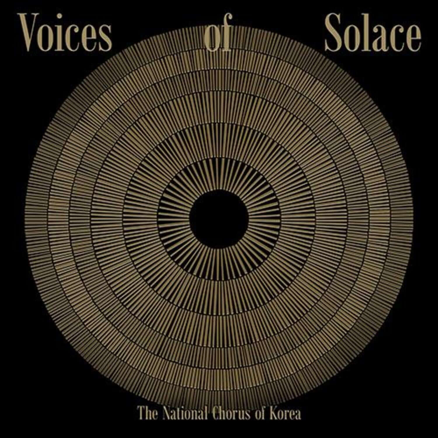 THE NATIONAL CHORUS OF KOREA - [Voices of Solace] (SACD HYBRID) - Album Kpop, visuel pochette avec mandala doré sur fond noir.