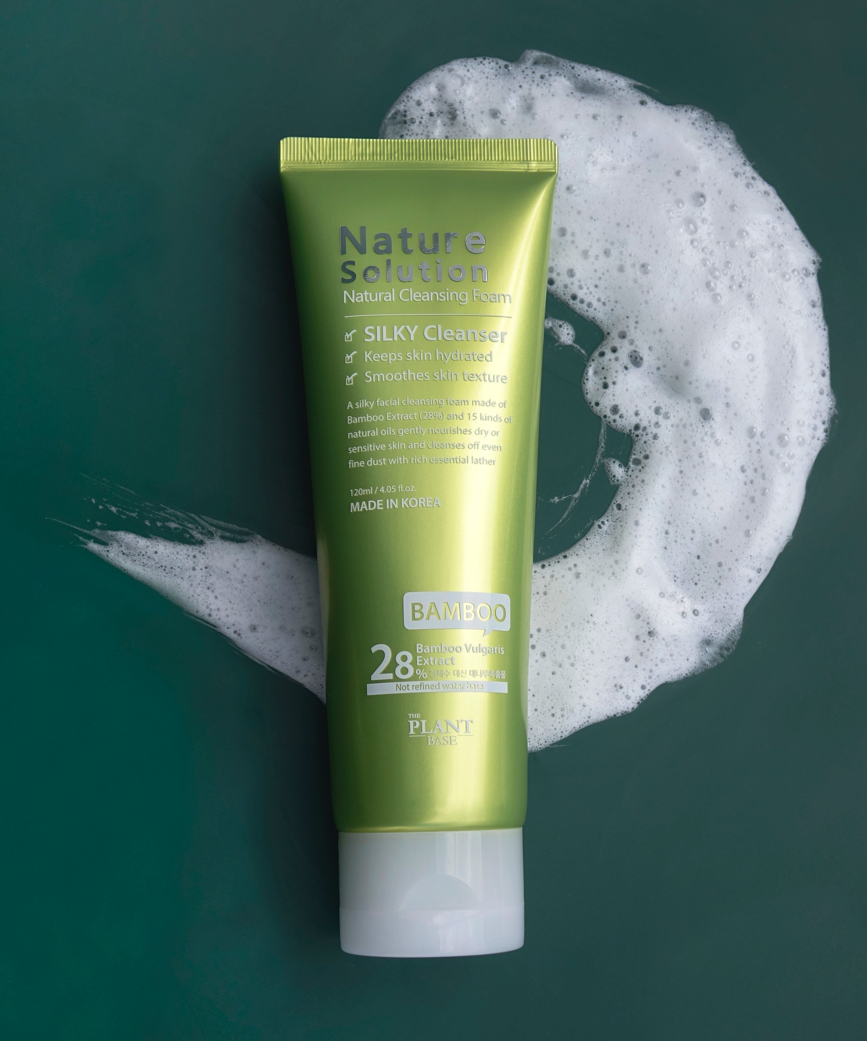 THE PLANT BASE Nature Solution Natural Cleansing Foam 120ml disponible sur Ma petite Coree, ton Eshop 100% K-beauty en direct de Seoul