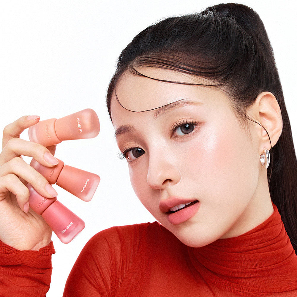 THE SAEM Saemmy's Crema Velvet Tint, marque THE SAEM, maquillage lèvres en crème velours sur fond blanc