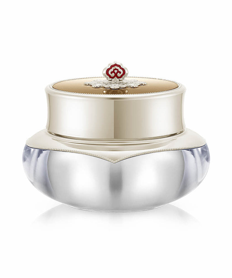 Luxueux pot de THE WHOO Cheongidan Hwahyun Radiance Cream 60ml, crème éclatante.