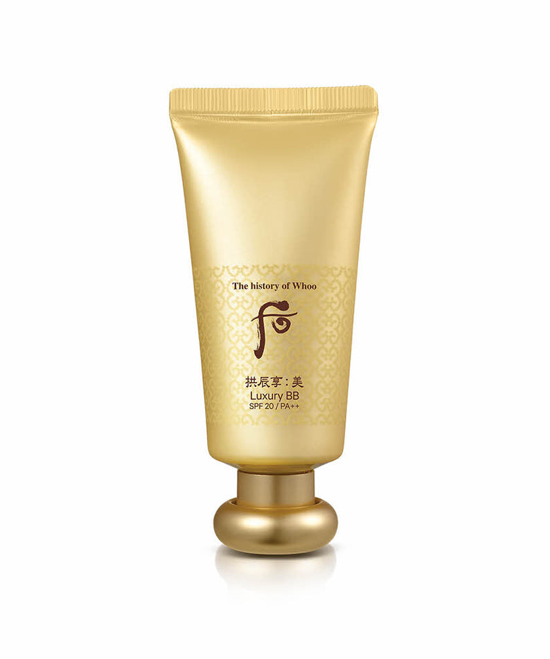 THE WHOO Gong Jin Hyang Luxury BB Cream 45ml, crème BB de luxe en flacon doré, cosmétique haut de gamme