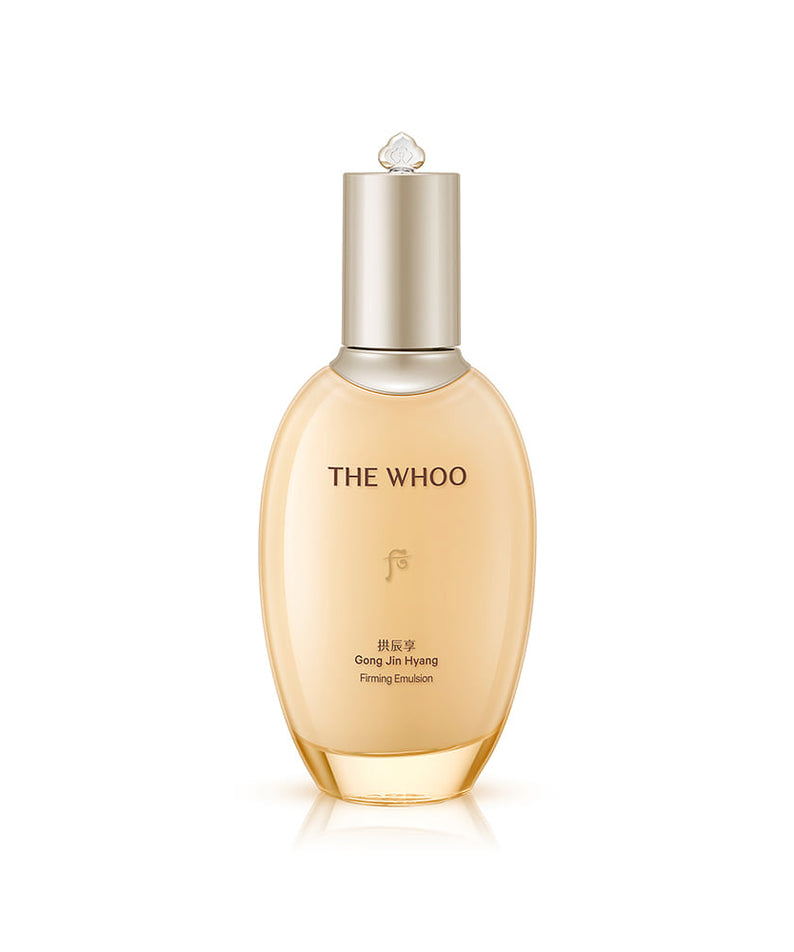THE WHOO Gongjinhyang Elastic Emulsion 110ml, soin de beauté raffermissant pour une peau éclatante et lisse.