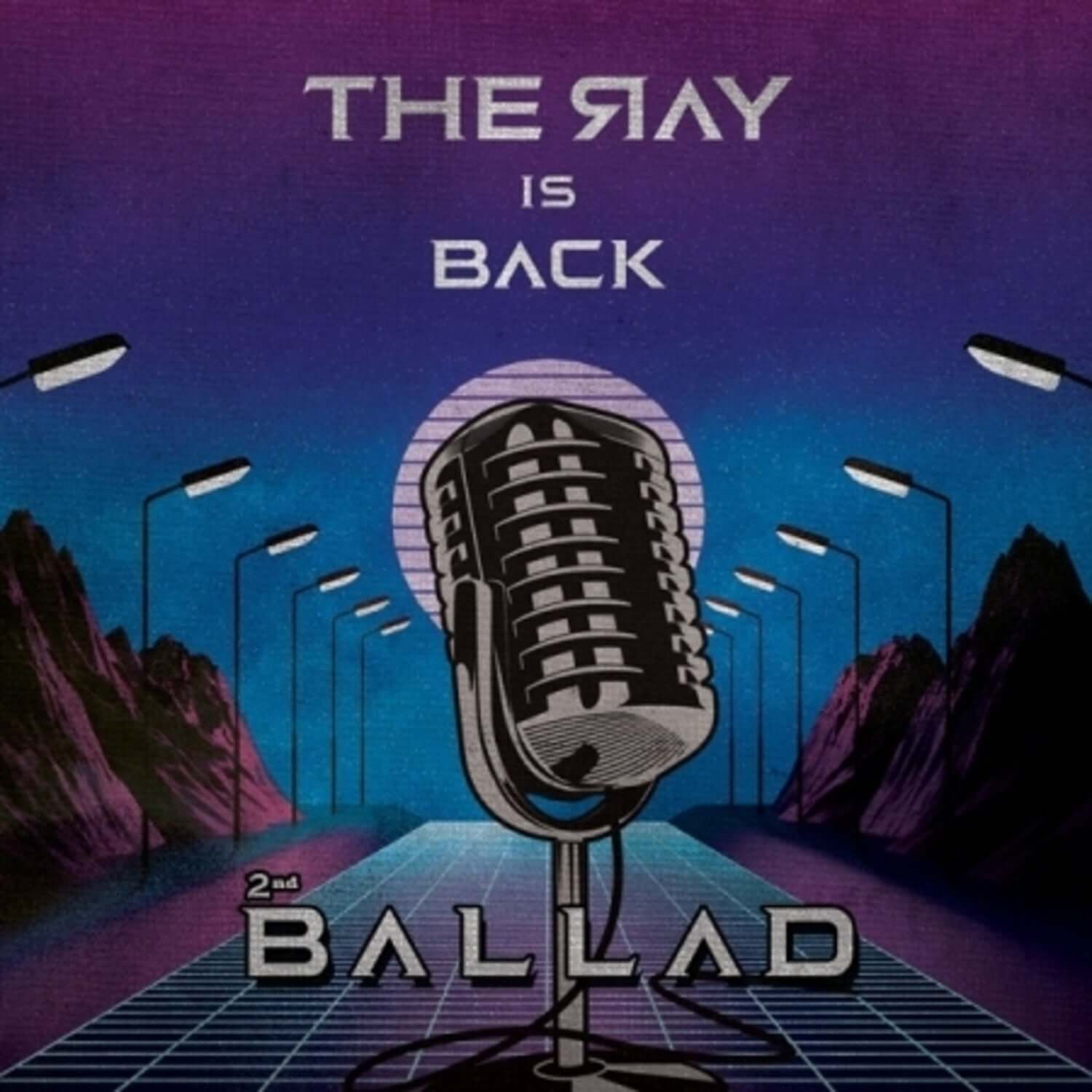 THERAY - 2nd Album - Album Kpop : visuel couverture « Ballad », micro rétro, villes et montagnes, style K-pop nocturne