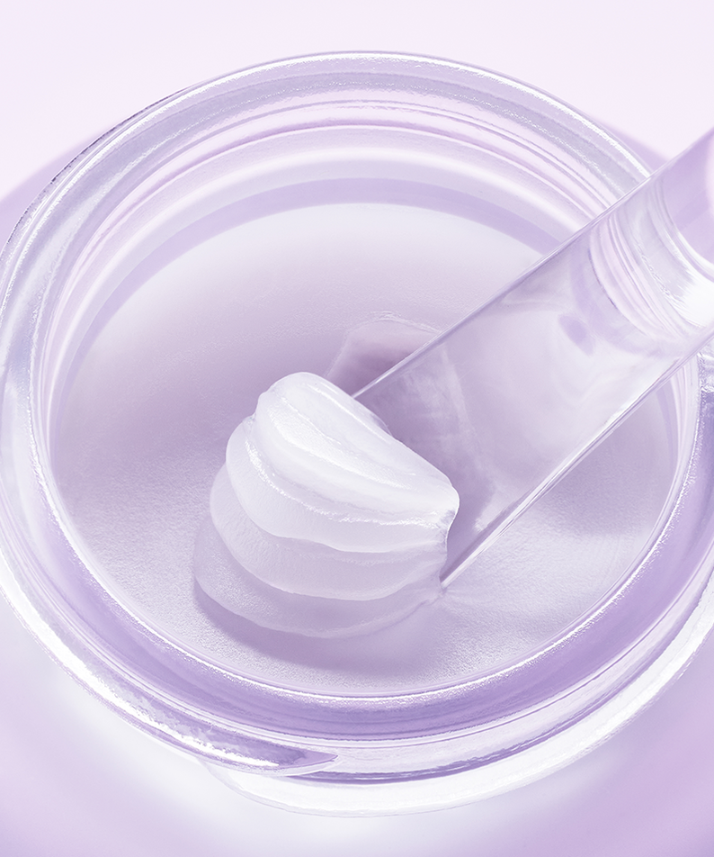 TOCOBO Collagen Boosting Lip Mask en pot ouvert avec applicateur vu de haut, texture crémeuse visible dans un cadre élégant.