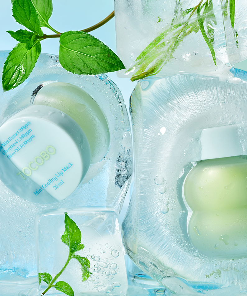 Masque à lèvres rafraîchissant TOCOBO Mint cooling Lip Mask avec menthe et glace. Soin hydratant et apaisant.