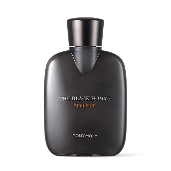 TONYMOLY The Black Homme Emulsion 160ml, flacon noir sur fond clair, produit de la marque TONYMOLY