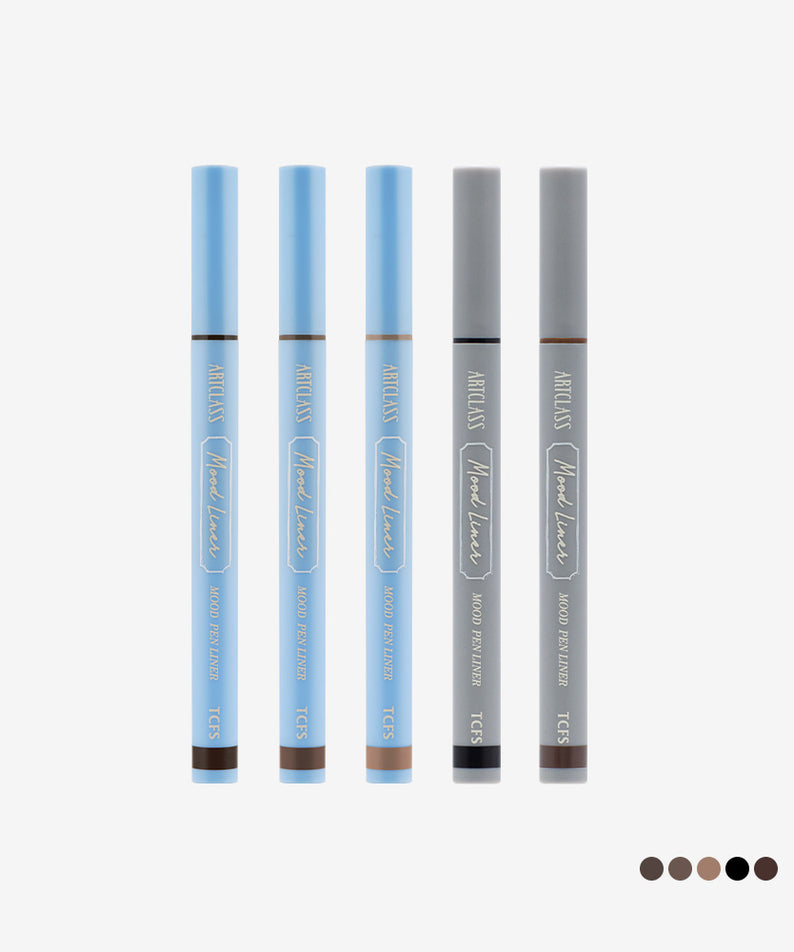 Ensemble de stylos à liner TOO COOL FOR SCHOOL mood pen liner, disponibles en plusieurs couleurs pour un maquillage précis des yeux.