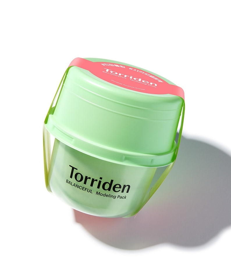 TORRIDEN Balanceful Cica Modeling Pack 30g, pot vert sur fond blanc, marque Torriden, soin visage Cica