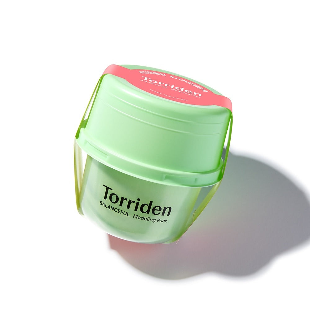 TORRIDEN Balanceful Cica Modeling Pack 30g, pot vert sur fond blanc, marque Torriden, soin visage Cica
