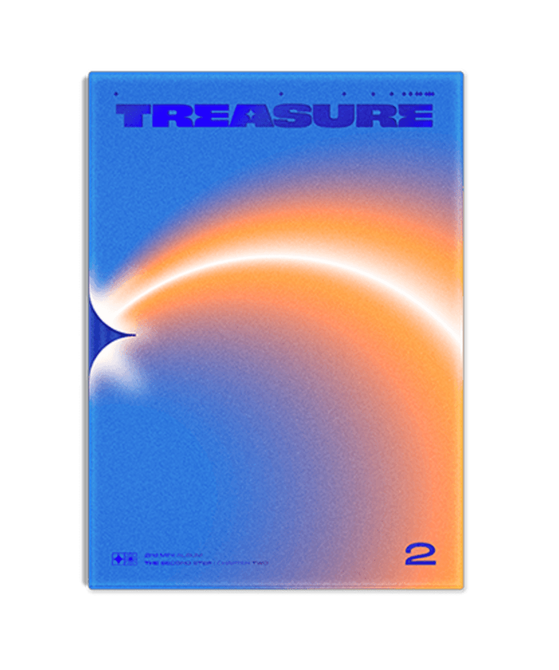 TREASURE - 2nd MINI ALBUM [THE SECOND STEP : CHAPTER TWO] (PHOTOBOOK ver.) (DEEP BLUE ver.) : couverture bleue dégradée