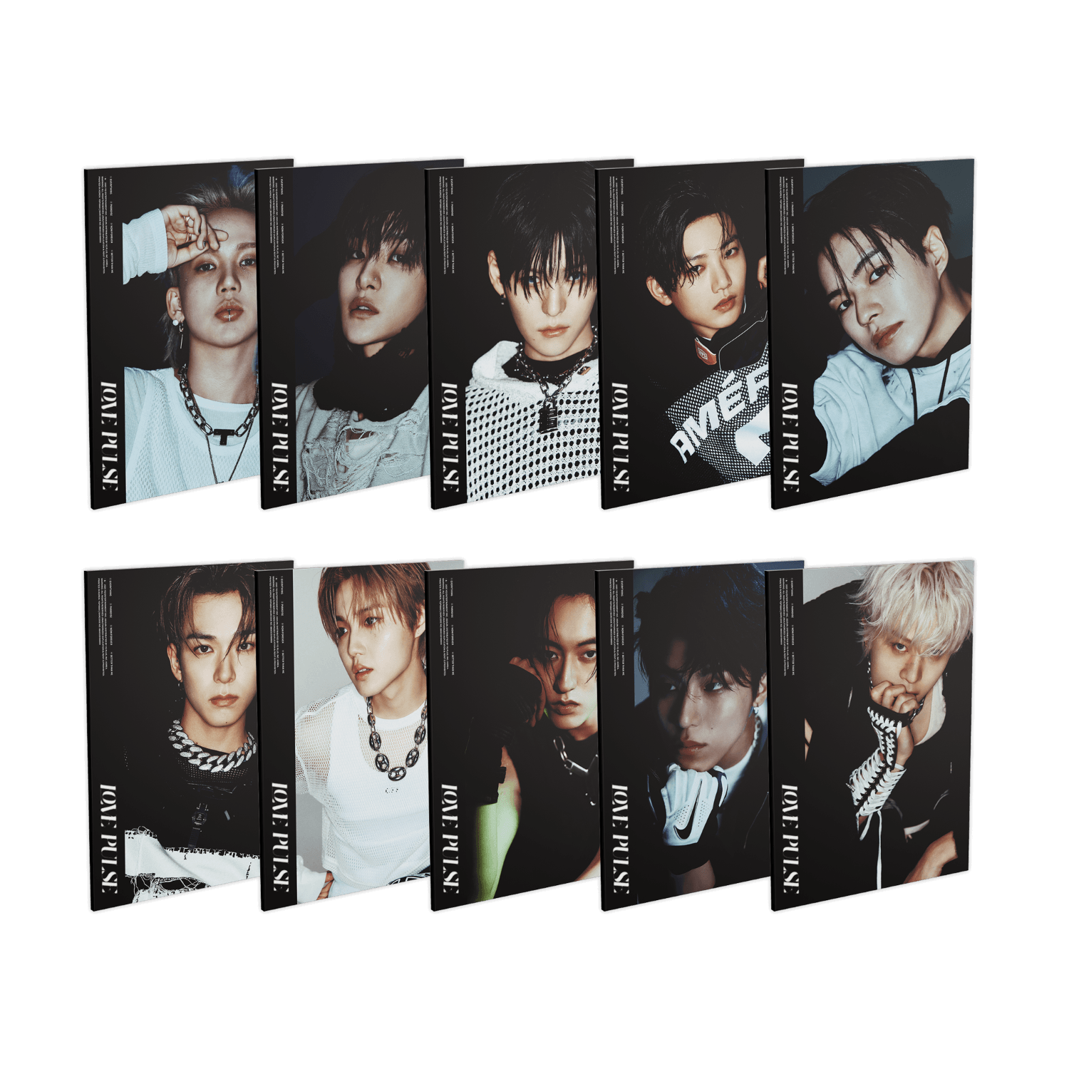 TREASURE - 3rd MINI ALBUM [LOVE PULSE] (SPORTY VER.) - Album Kpop : pochette et photos sportives sur fond noir