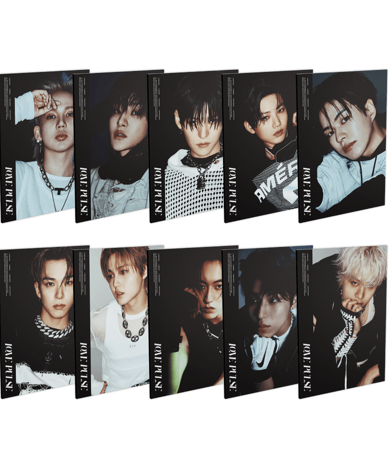 TREASURE - 3rd MINI ALBUM [LOVE PULSE] (SPORTY VER.) (Set of 10) - Album Kpop : coffret de versions, visuels chanteurs.