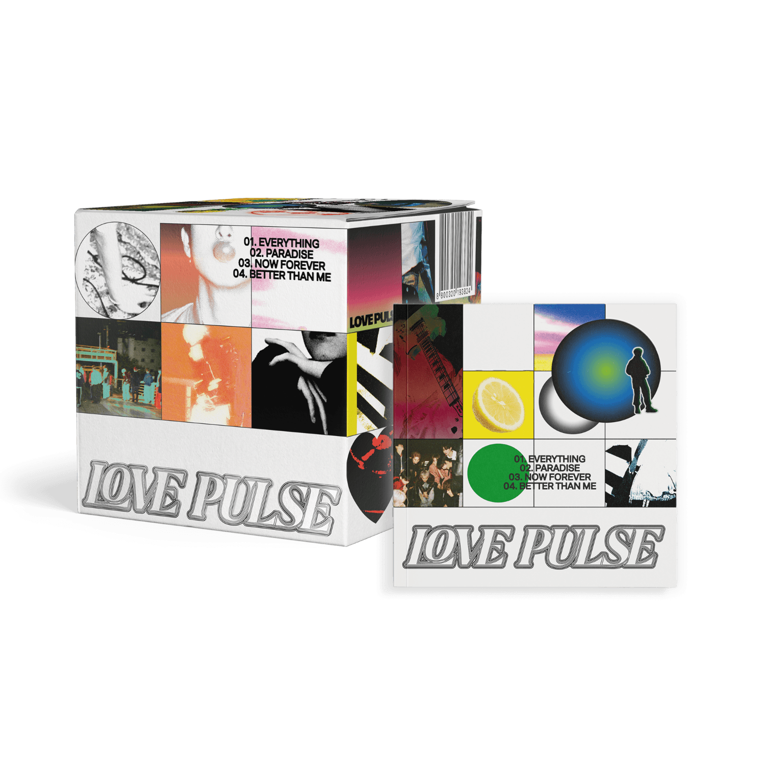 TREASURE - 3rd MINI ALBUM [LOVE PULSE] TEUME VER. - Album Kpop, couverture Love Pulse, pack photo sur fond noir