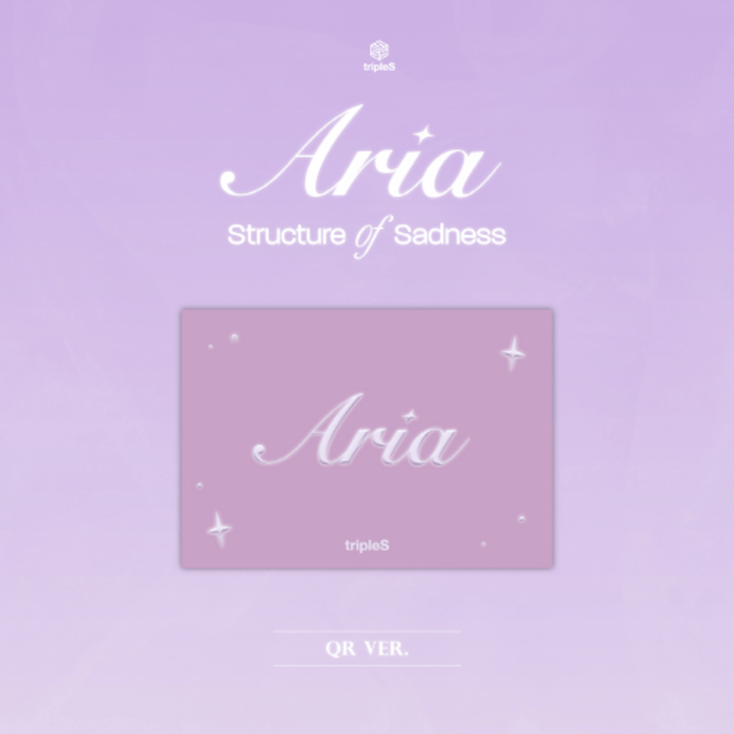 TRIPLES - [Aria ] (QR ver.) - Album Kpop : pochette violette “Aria”, étoiles, ambiance douce, design tripliQR.
