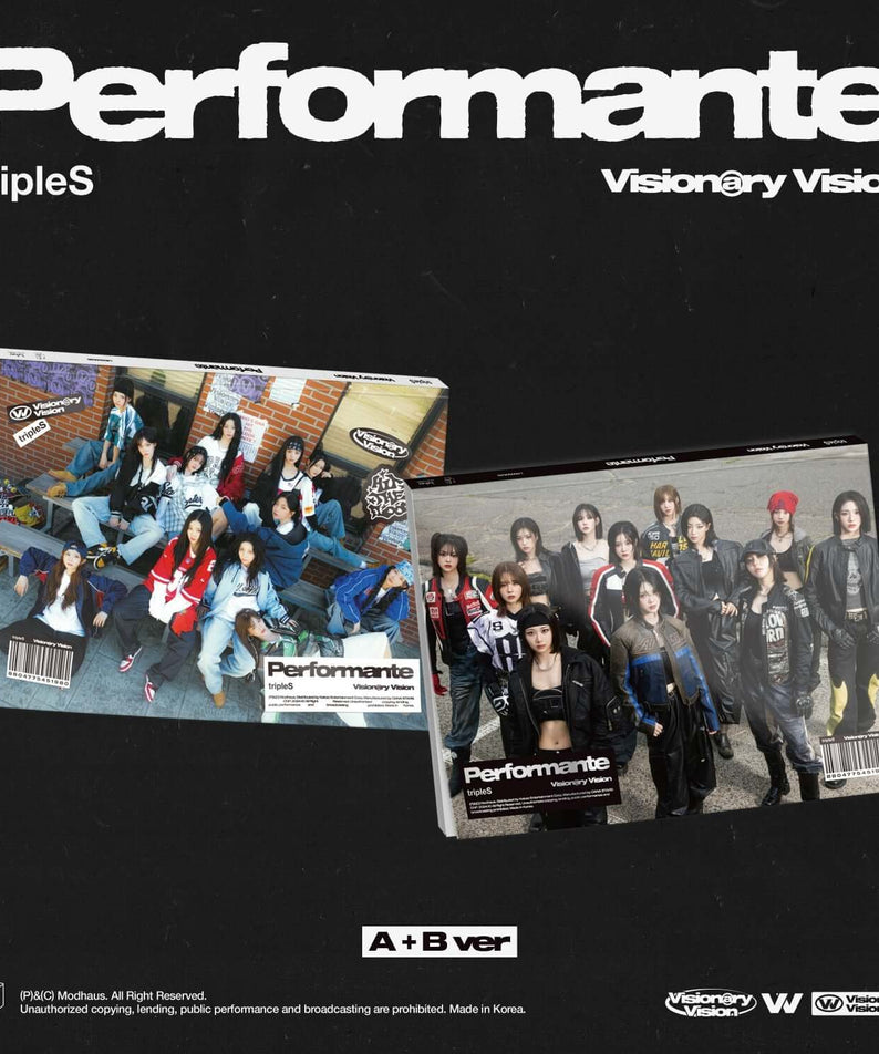 TRIPLES - [Visionary Vision ] (A ver./B ver.) (Set of 2) - Album Kpop, set de deux versions sur fond noir, visuels TRIPLES