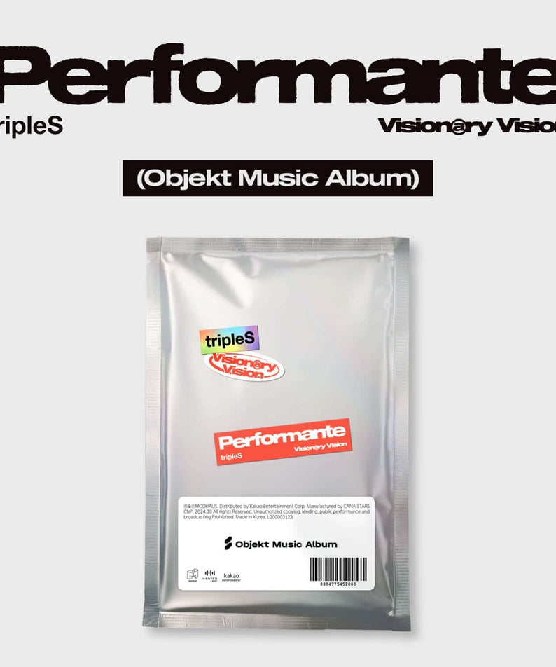 TRIPLES - [Visionary Vision ] (Objekt Music Album) - Album Kpop : pochette “Performante” Objekt Music, visuel triple sur fond clair