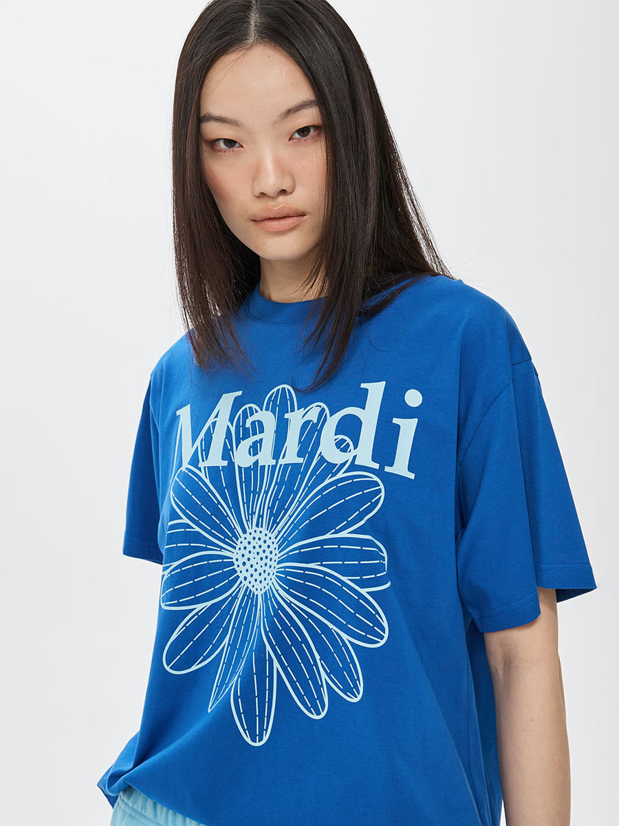 TSHIRT FLOWERMARDI_BLUE SKY