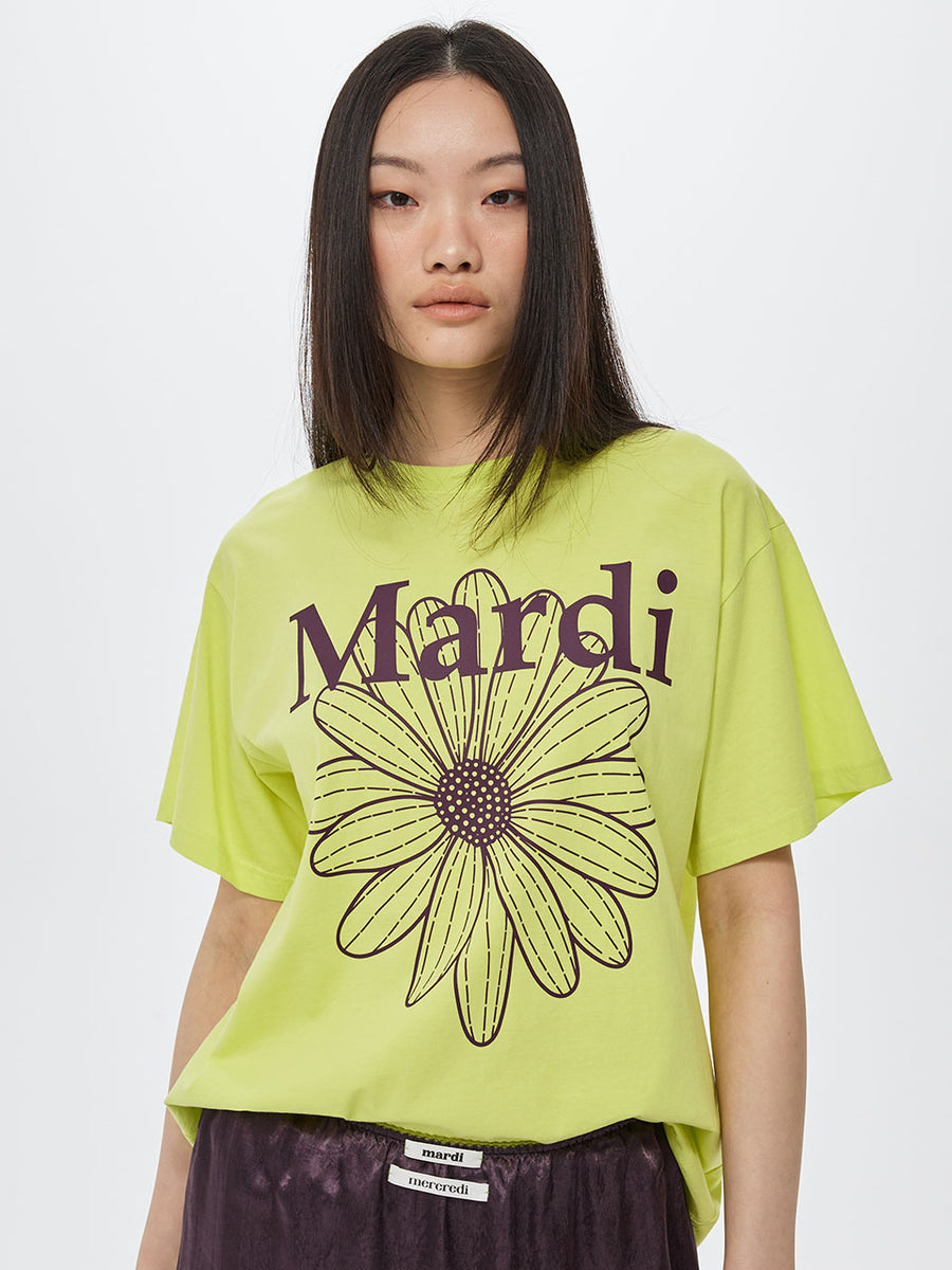TSHIRT FLOWERMARDI_YELLOW PLUM