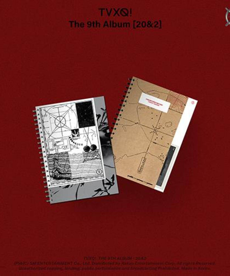 TVXQ! - 9th Album [20&2] (Photo Book Ver.) ( Random 1 of 2 ) - Album Kpop, photo book sur fond rouge.