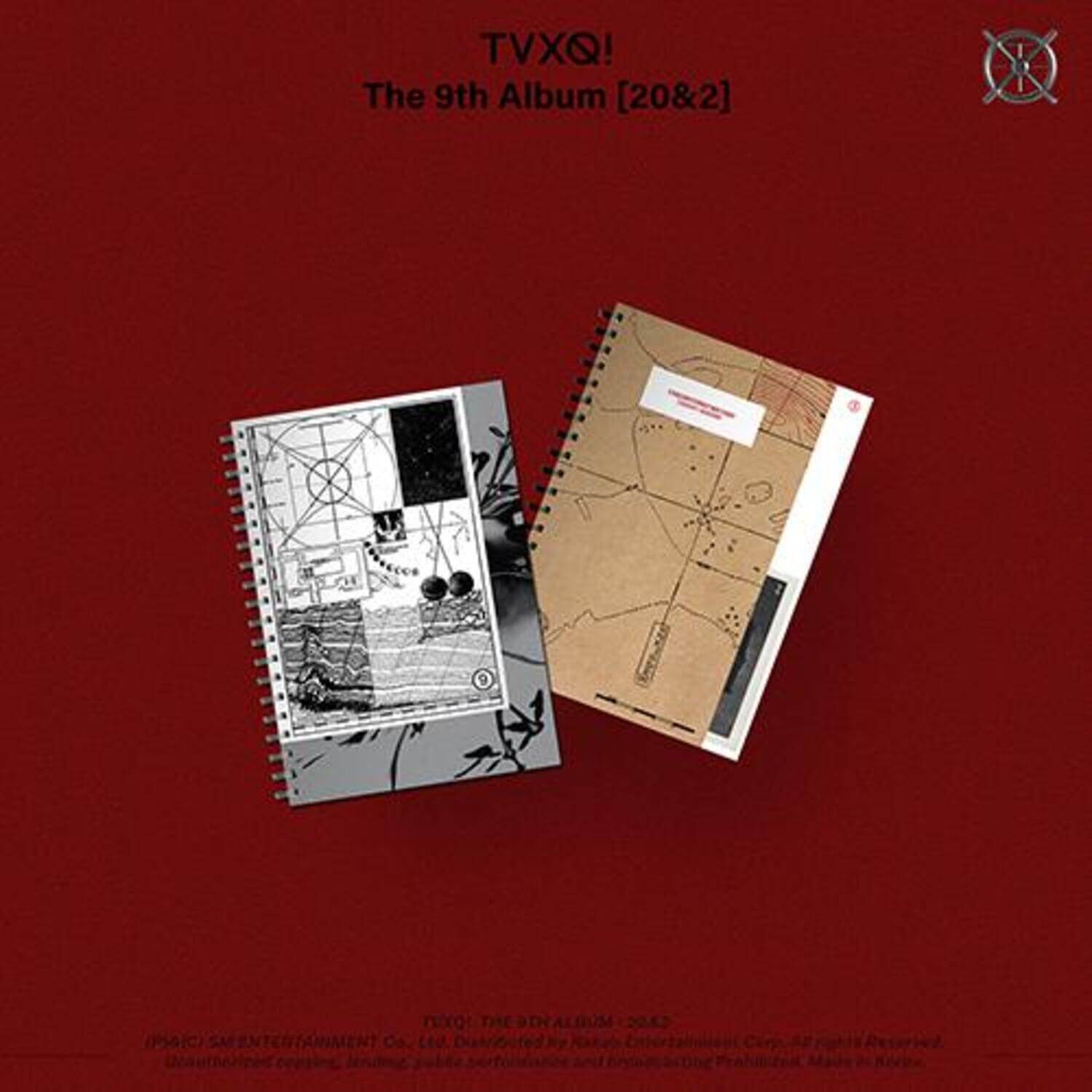 TVXQ! - 9th Album [20&2] (Photo Book Ver.) ( Random 1 of 2 ) - Album Kpop, photo book sur fond rouge.