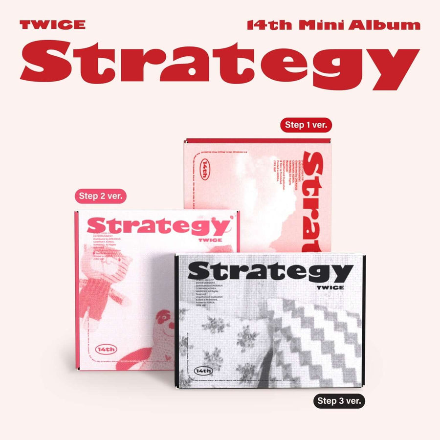 TWICE - 14th Mini Album [STRATEGY] (Step1 ver. / Step2 ver. / Step3 ver) (Random 1 of 3) - Album Kpop