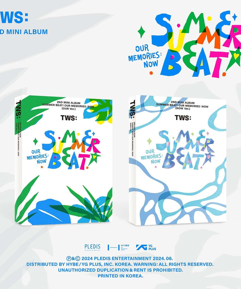 TWS - 2nd Mini Album [SUMMER BEAT!] (Random) - Album Kpop, visuel couverture couleurs été, pack de disques TWS.