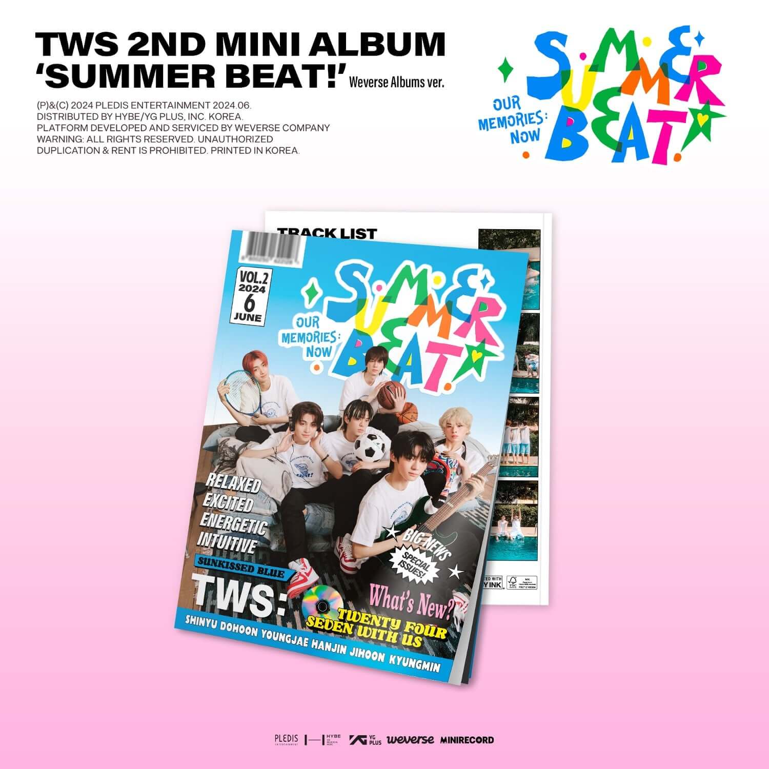 TWS - 2nd Mini Album [SUMMER BEAT!] (Weverse Albums ver.) - Album Kpop Weverse : visuel couverture et tracklist
