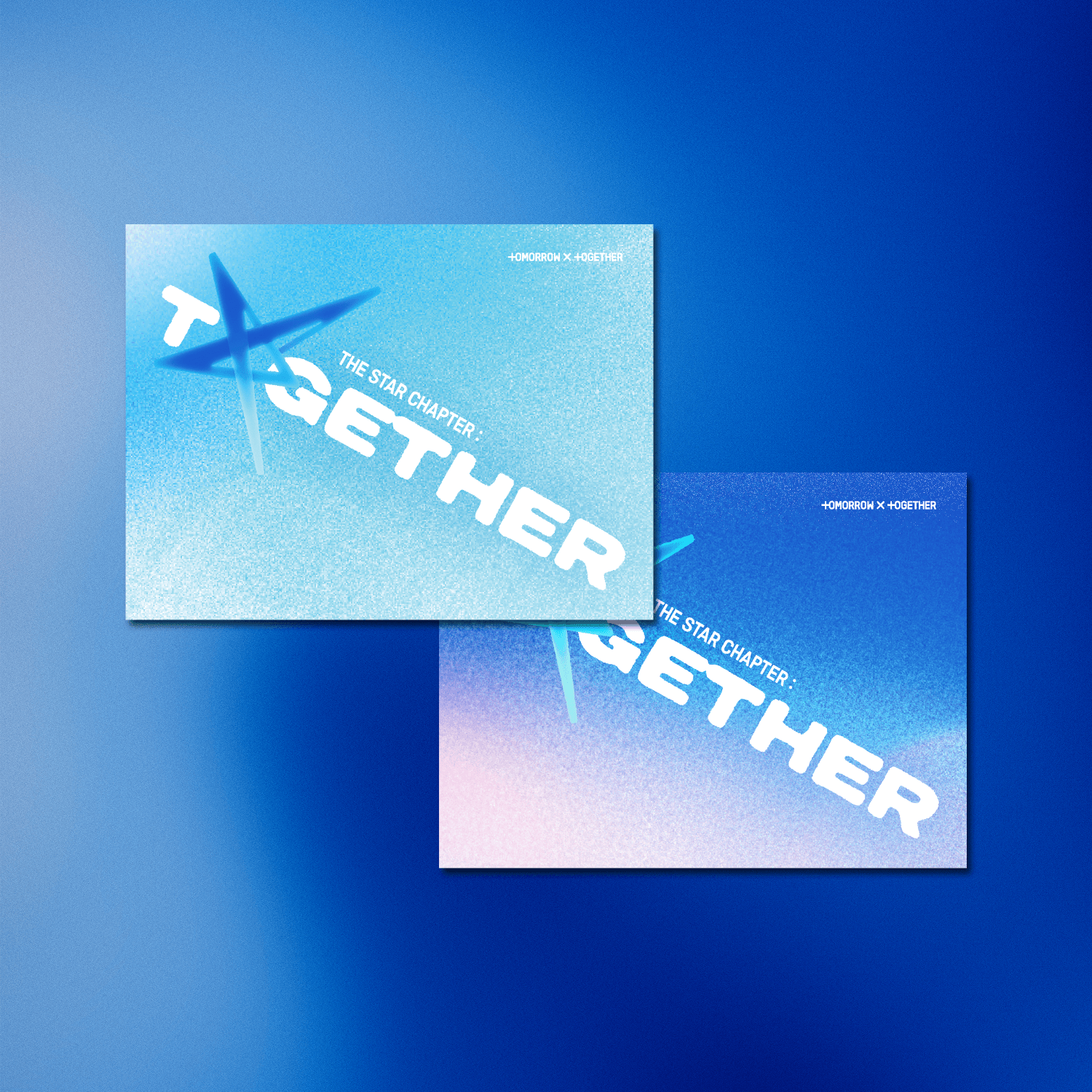 TXT - [ : TOGETHER] (Weverse Albums ver.) (Set of 2) - Album Kpop, visuels bleus sur fond bleu, coffret 2 versions