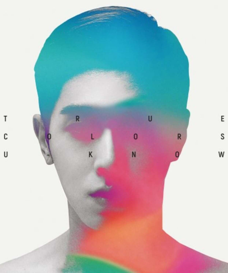 U-KNOW YUNHO - 1st Album [TRUE COLORS] - Album Kpop, visuel coloré du chanteur, pochette officielle.