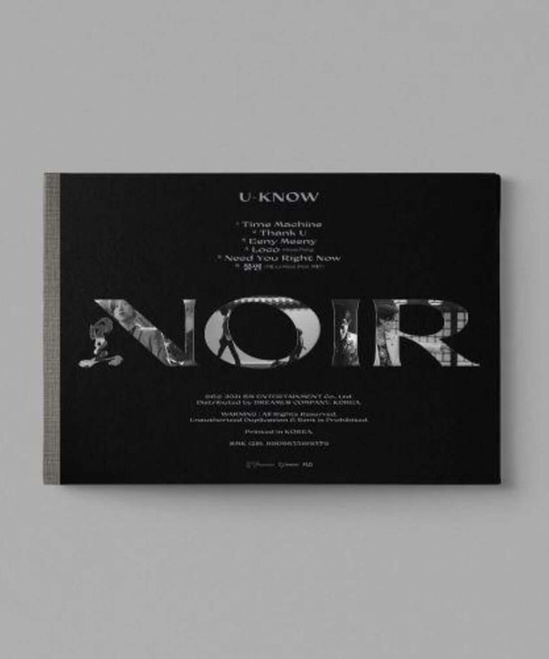 U-KNOW YUNHO - 2nd Album [NOIR] Crank Up ver. - Album Kpop, couverture noire sur fond clair, visuel U-KNOW