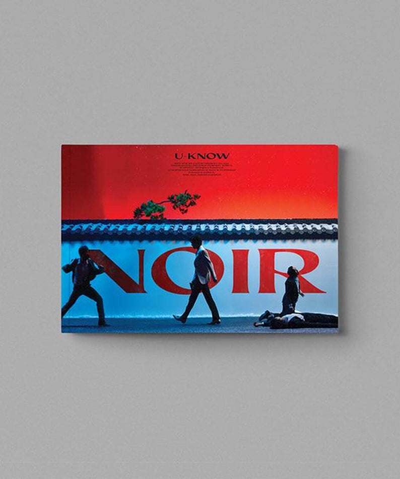 U-KNOW YUNHO - 2nd Album [NOIR] Thank U (Uncut Ver.) - Album Kpop : pochette rouge/noir sur fond gris, design U-KNOW