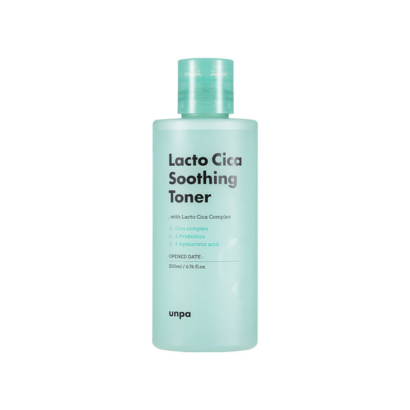 UNPA Lacto Cica Soothing Toner 200ml en stock sur Ma Petite Corée