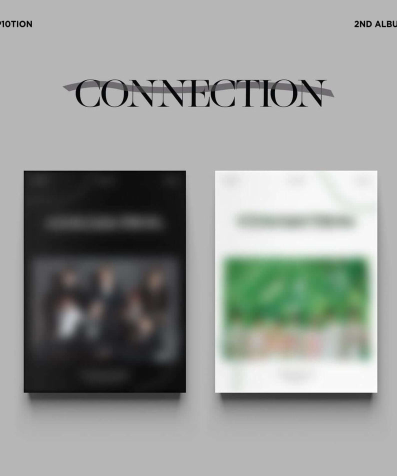 UP10TION - 2nd Album [CONNECTION] (silhouette + illuminate ver.) - Album Kpop, couverture sur fond gris, visuel silhouette et lumière