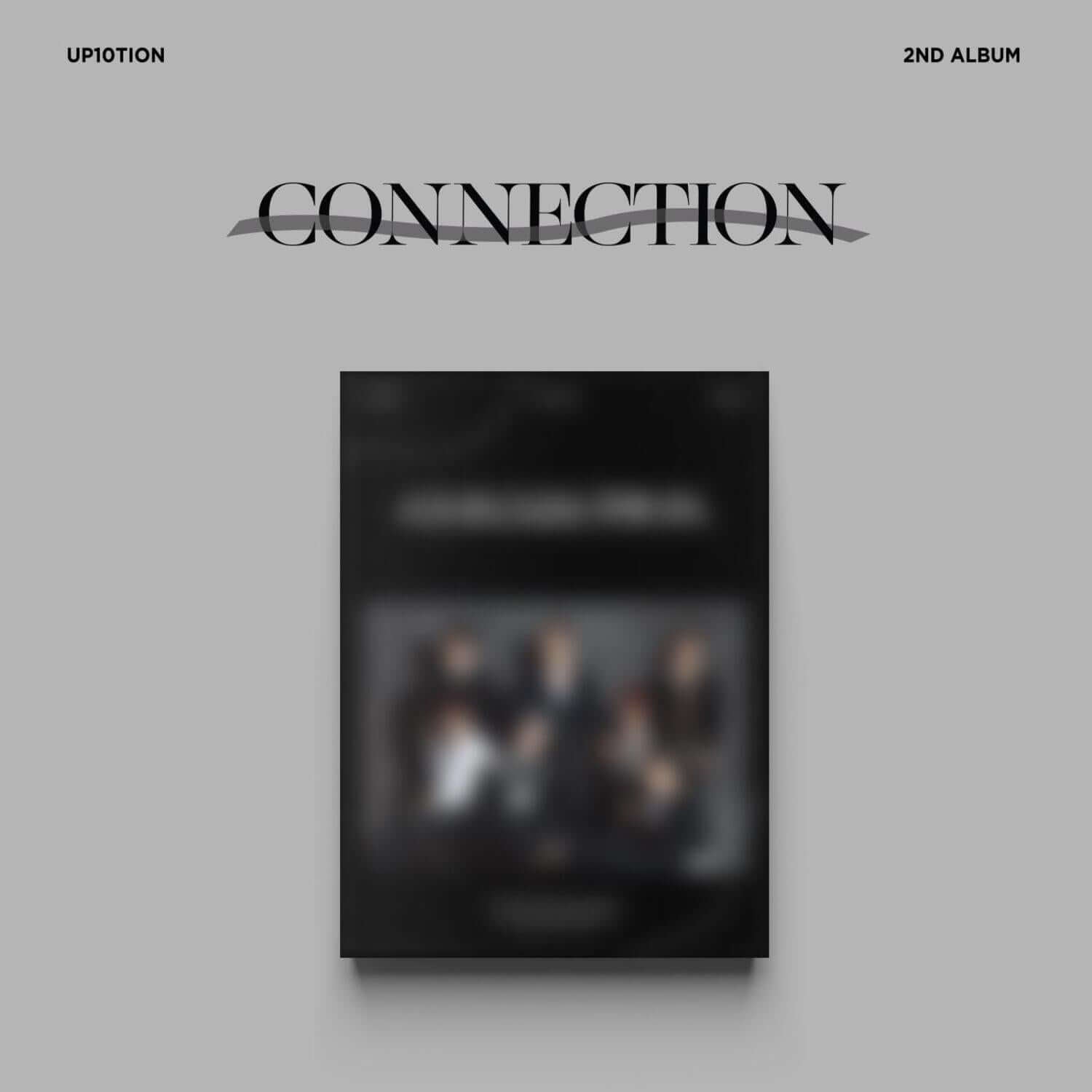 UP10TION - 2nd Album [CONNECTION (silhouette ver.)] - Album Kpop, pochette grise avec titre CONNECTION, visuel studio.