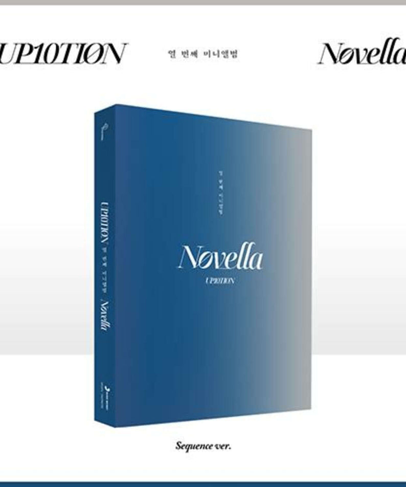 UP10TION - [Novella] (Sequence Ver.) - Album Kpop : jaquette bleue UP10TION, contexte studio sur fond clair.