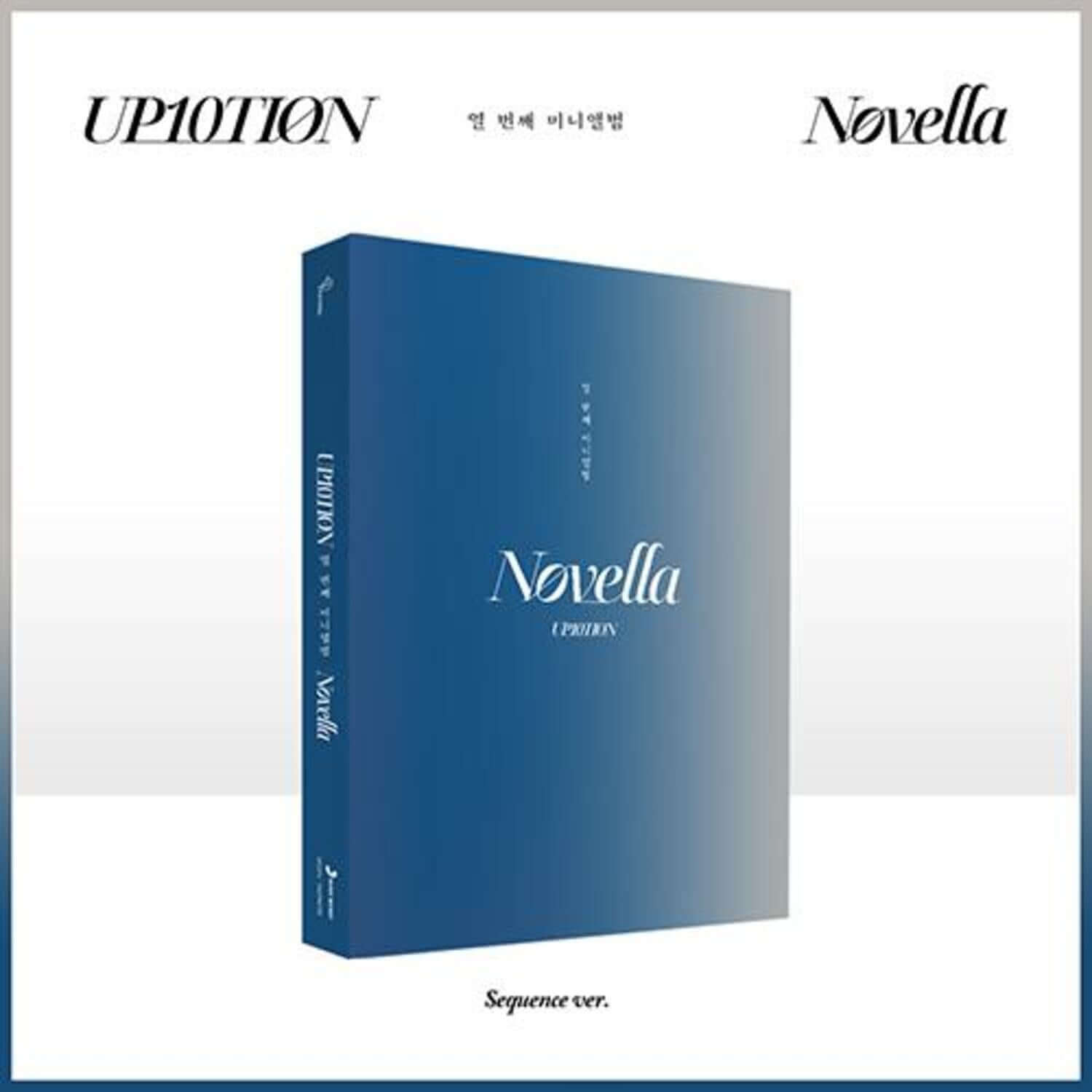 UP10TION - [Novella] (Sequence Ver.) - Album Kpop : jaquette bleue UP10TION, contexte studio sur fond clair.