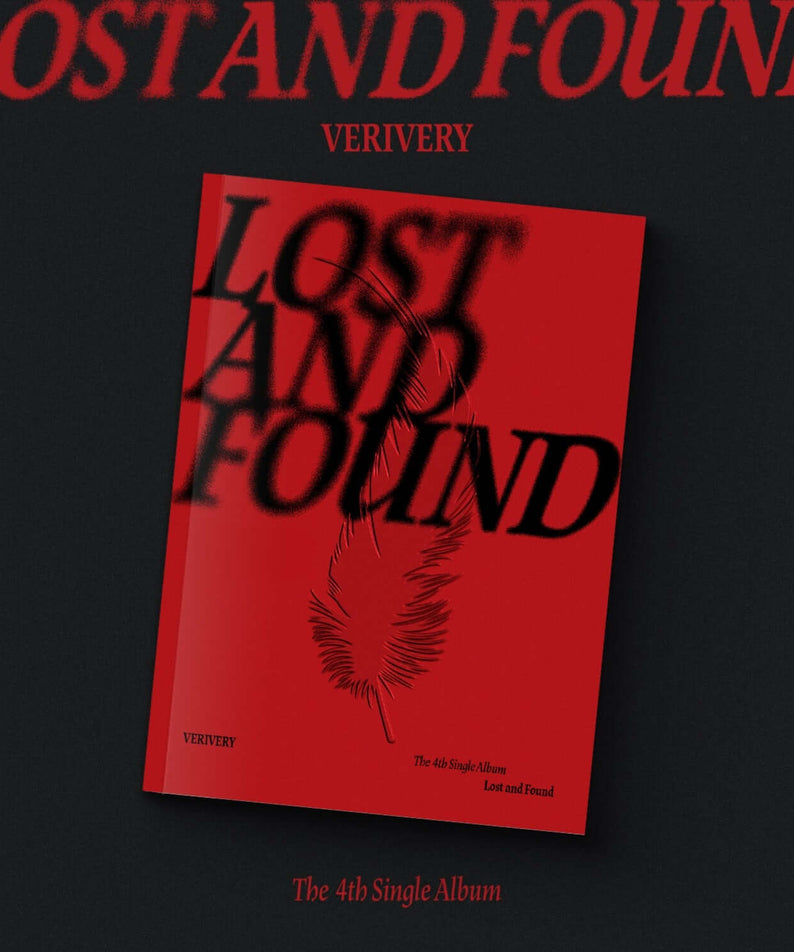 VERIVERY - [4th SINGLE ALBUM - Lost and Found] (Photobook ver.) - Album Kpop : photobook rouge “Lost and Found” sur fond noir.