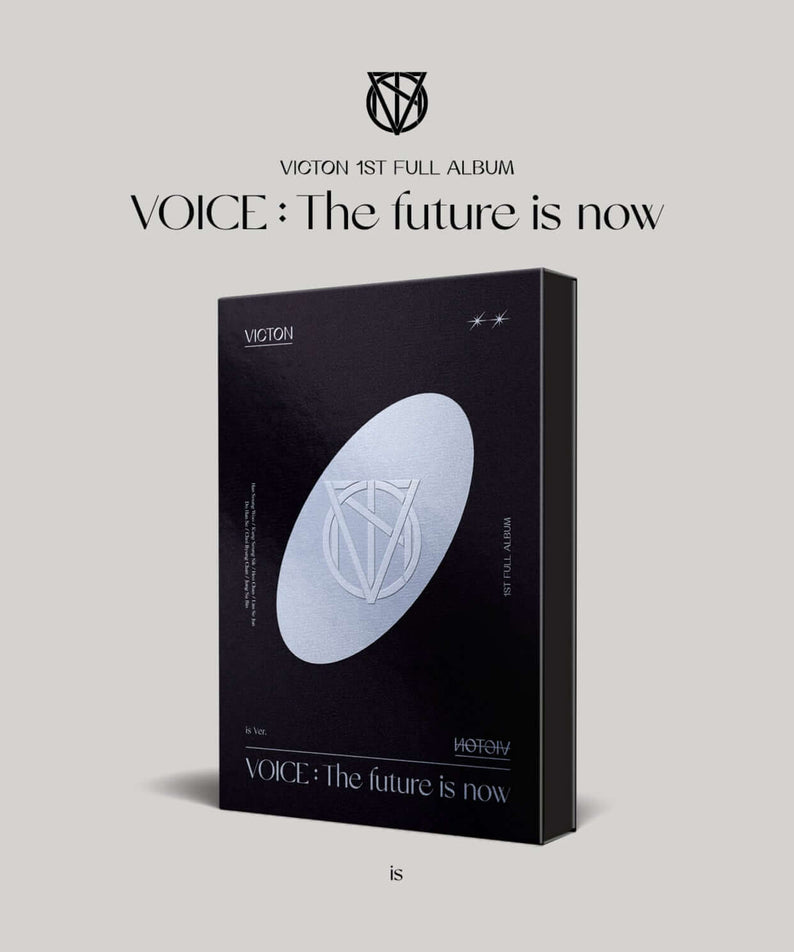 VICTON - 1st Album [VOICE : The future is now] - is ver. Album Kpop, coffret noir VICTON, visuel futuriste.