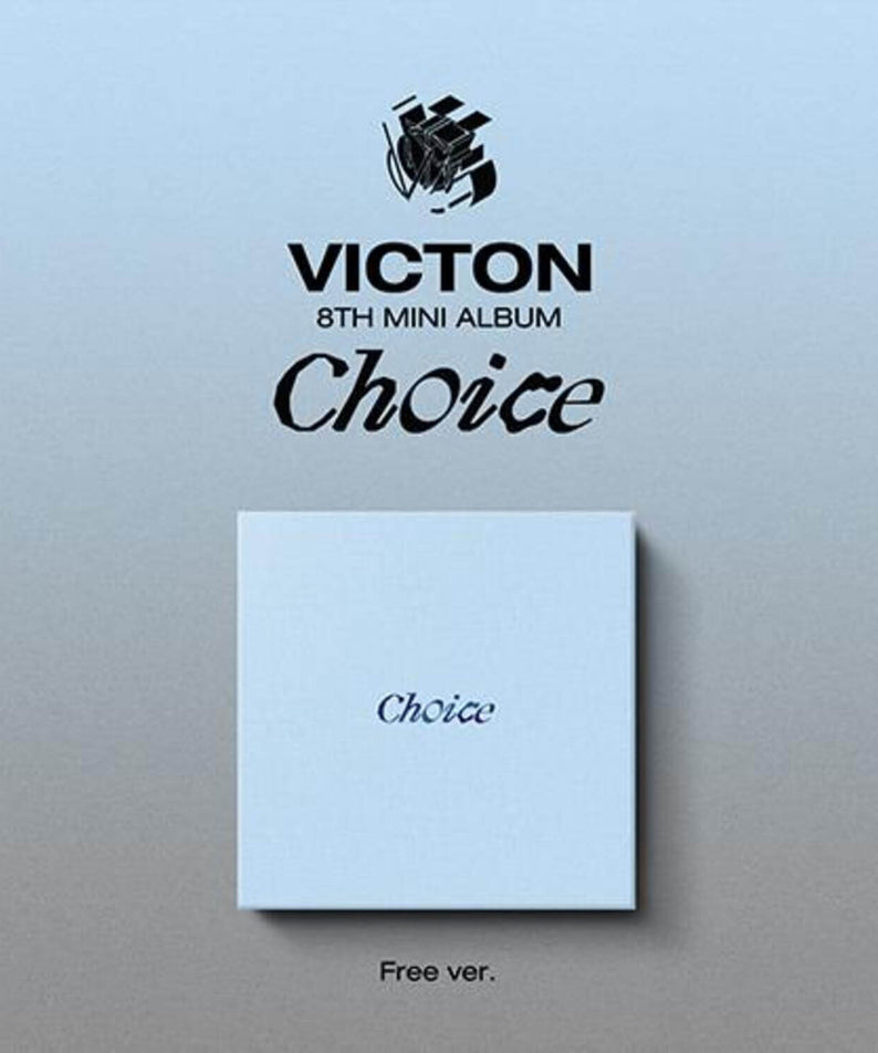 VICTON - 8th Mini Album [Choice] (Free ver.) - Album Kpop, couverture Choice sur fond bleu, visuel officiel de VICTON.